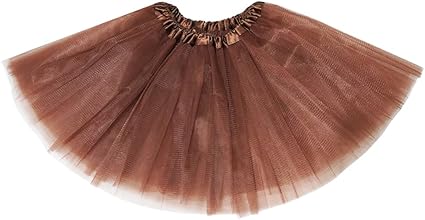 Women's 5-Layer Tulle Tutu Skirt, Adult Dance Ballet Tulle Dress,Teens Halloween Cosplay Running Tutu