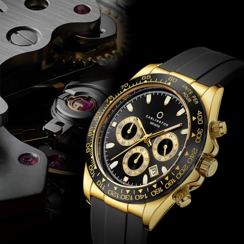 Image of Carlington Nitro Analog Chronograph Men's Polyurethane Strap Wrist Watch | Quartz Movement | Water & Shock Resistant Watch for Men | Casual & Formal Wear - CT 8054