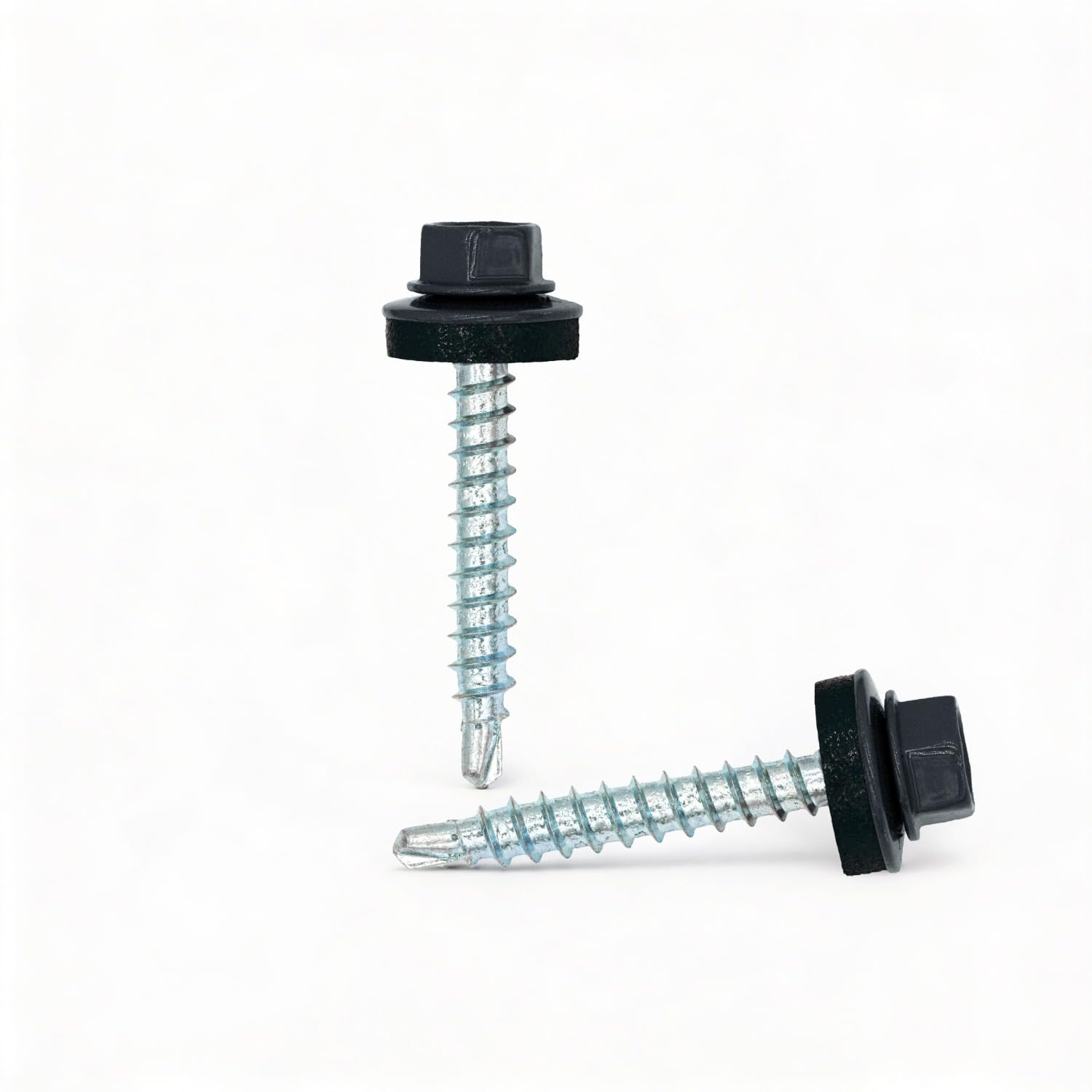 Lot de 300 vis auto-perceuses en tôle, couleur de la tête trapézoïdale : Gris anthracite (RAL7016), 4,8 x 35 mm, homologuées par l’UE, avec Clé à douille SW8
