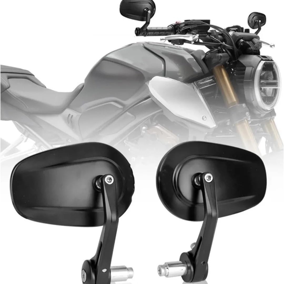 Moto Lusterko końcówkowe kierownicy Motocyklowa k Pasuje Do Lewej I Prawej Strony Motocykla 7/8 Cala 22mm Koniec Kierownicy Lusterka Wsteczne Uniwersalne