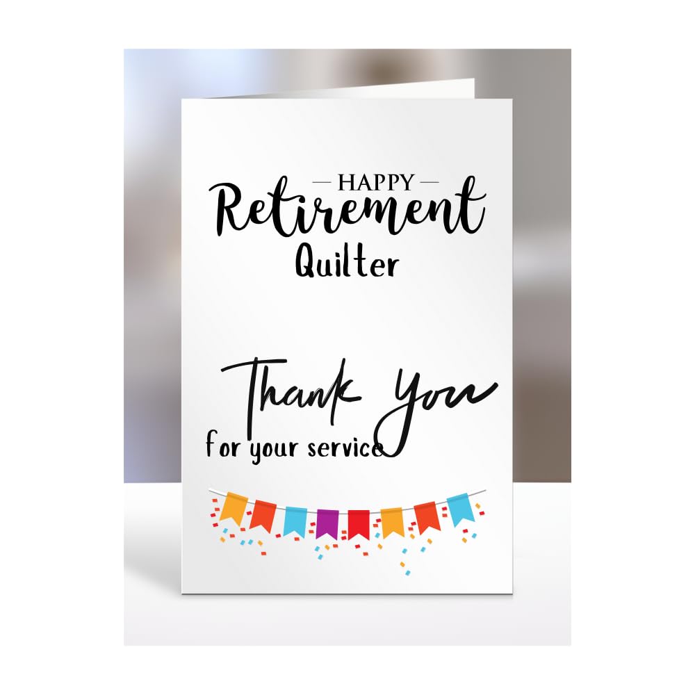 Happy Retirement Card for Quilter, Men, Women, Him, Her, Gifts from Colleagues, Boss, Supervisor, Manager, Work, Presents for Workmate, A5-258c_88