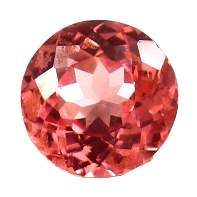 Saphir Padparadscha véritable taillé en radiant 7x7 mm de qualité joaillerie