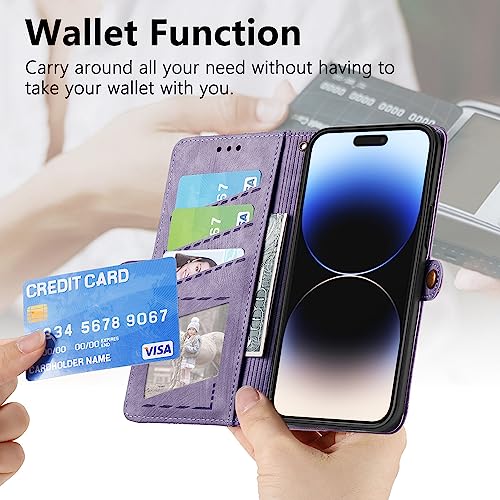 Étui iPhone 14 Pro Max Asuwish avec fermeture éclair et protège-écran