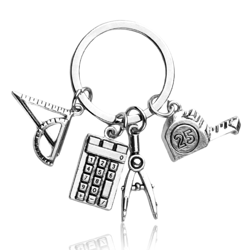 Math Teacher Gifts for Women Men Math Keychain Accessories for Boys Girls Math Lover Birthday Christmas Gift for Friend