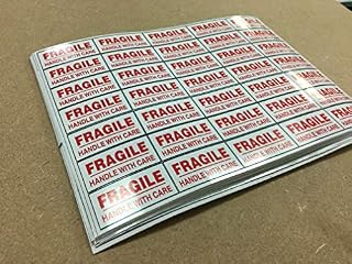 70 Fragile Stickers - Self-Adhesive Labels Please Handle with Care