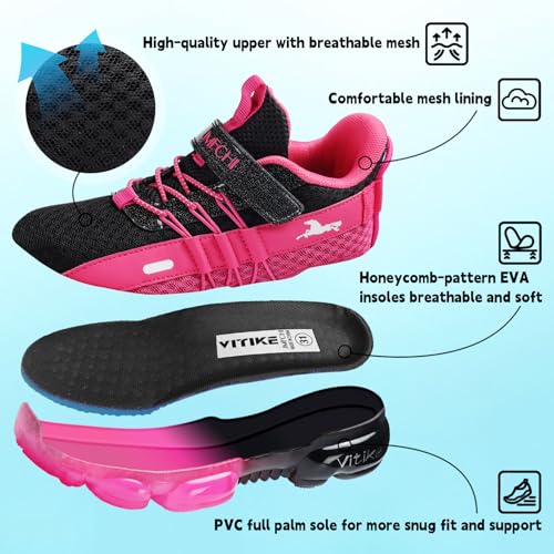 Image of JMFCHI Boys Girls Kids Sneakers Knitted Mesh Running Tennis Athletic Shoes