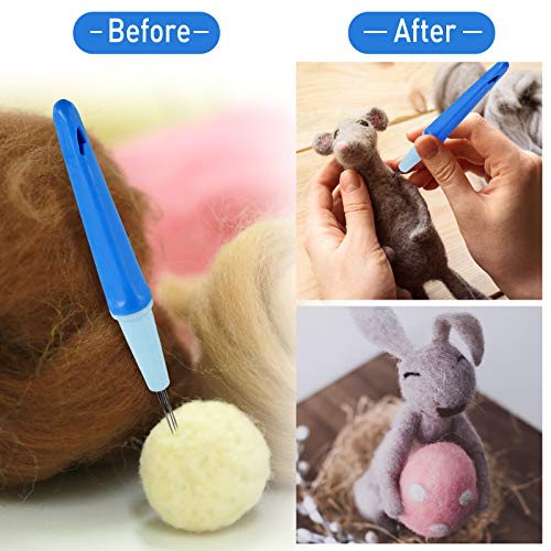 image for WILLBOND Needle Felting Tool Pen Style with 3 Needles and Punch Style 