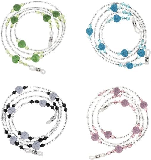 Image of Reading Eyeglass Cord Holder Beaded Sun Glasses Chain Eyeglass Holder Strap Eyewear Retainer Lanyard Chain 75cm Long Nice and Fashion, Women's Eyeglass Chains, Sunglasses and Eyewear Accessories