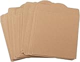 25 Pcs Retro Brown Kraft Paper CD DVD Sleeves Envelopes Cardboard Storage Cases Holder DVD Cases Media Storage（Internal Dimension13*13cm）