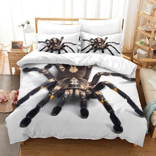 Parure de lit araignée 140x200 housse de couette tarentule 3D