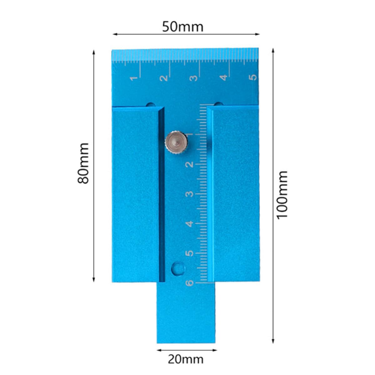 Woodworking Height Gauge Ruler Aluminium Alloy Table Height Ruler Lightweight and Easy to Carry Carpenter Measuring Tool for Accurate Workshop Use