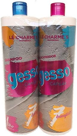 Linha Tratamento Le Charmes Cosmeticos - Kit Shampoo + Condicionador Gesso Capilar 2 x 1000 Ml - (Le Charmes Cosmeticos Treatment Collection - Plaster Shampoo + Conditioner Hair Kit (2 x 33.81 Fl Oz))