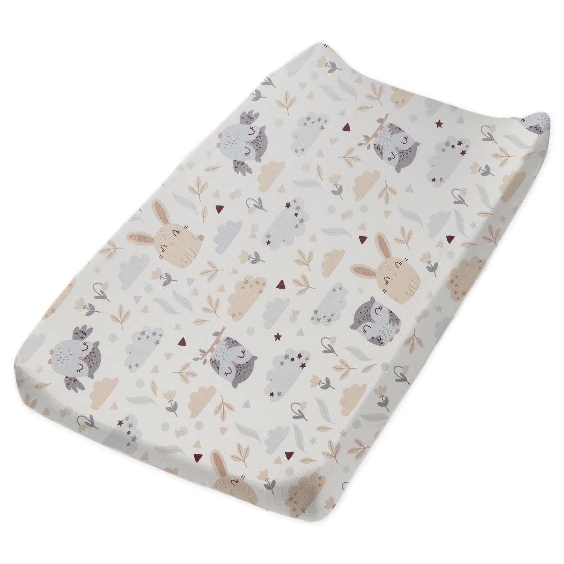 Baby Diaper Changing Pad Cover Elastic Cute Pattern Cradle Mattress Sheets Nursery Changing Mat Cover Breathable Changing Table Cover 32''X 17''（Cover Only, Pad Not Included）