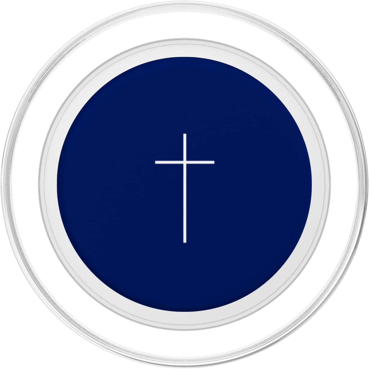 Christian Cross Minimalist Navy Blue PopSockets MagSafe PopGrip for iPhone