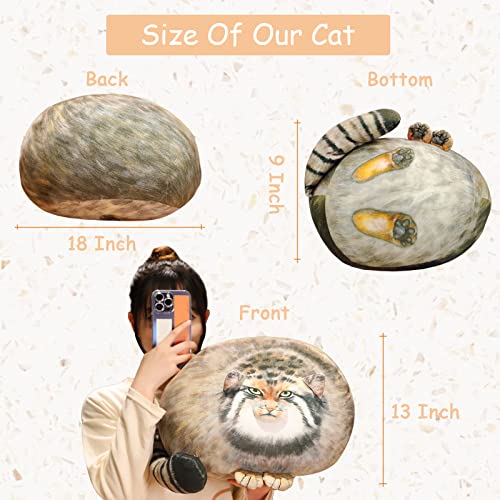 Sqeqe Cat Plush, Cute Cat Stuffed Animals, Soft Cotton Stuffed Body Pillow Gift For Kids Birthday(Steppe Cat,18 Inch) #TOP5