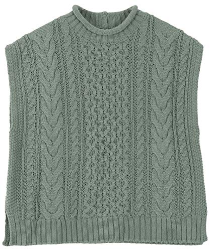 [神戸レタス] ハイネックケーブルニットベスト