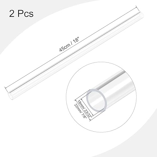 Miniatura 8 de MECCANIXITY Tubo acrílico transparente rígido redondo 31mm (1.2") ID 1.378 in (1 38") OD 18" para lámparas y linternas, sistema de refrigeración por