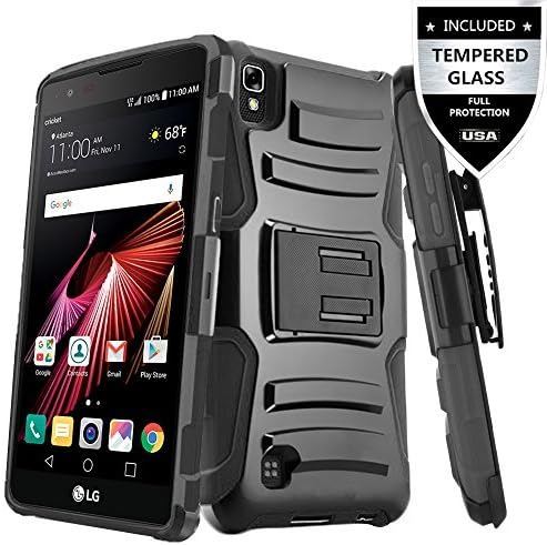 LG Stylo 4 Case, LG Q Stylus Case with Tempered Glass Screen Protector,IDEA LINE Heavy Duty Protection Hybrid Hard Shockproof Slim Fit Cover - Purple