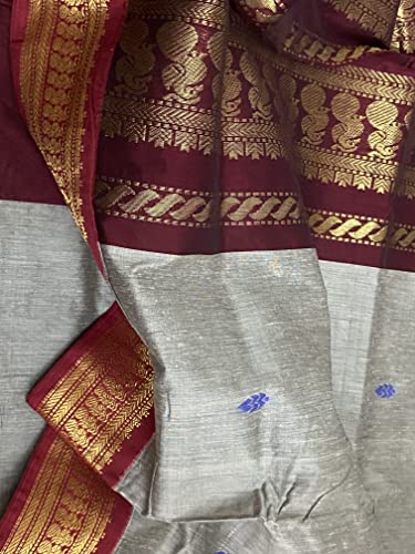 HerClozet maroon gadwal silk saree – image 5
