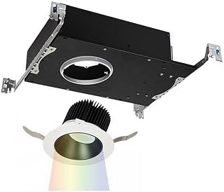 WAC Lighting R3ARWT-A830-BKWT Aether Round Wall Wash Trim with LED Light Engine Flood 50 Beam 3000K Soft, Black White