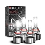 9005/HB3 High Beam H11/H9 Low Beam 14000LM LED Headlight Bulbs Combo Package CSP Chips 6000K Cool White - Carifex New