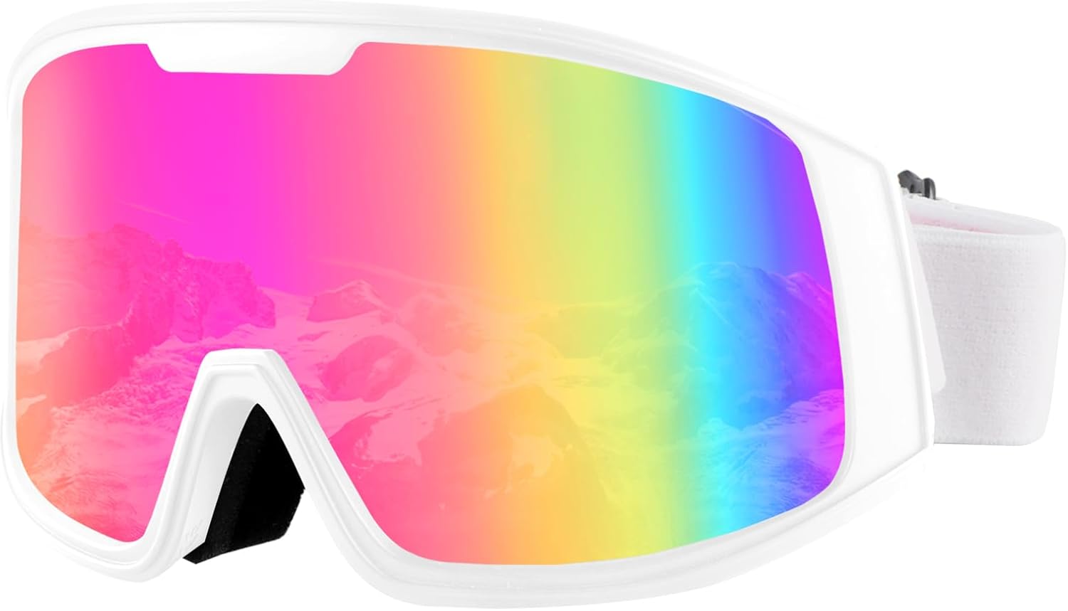 Ukoly Ski/Snowboard Goggles for Men Women, Snow Goggles HD Lens Anti-Fog Coating OTG Design UV400 Protection Windproof
