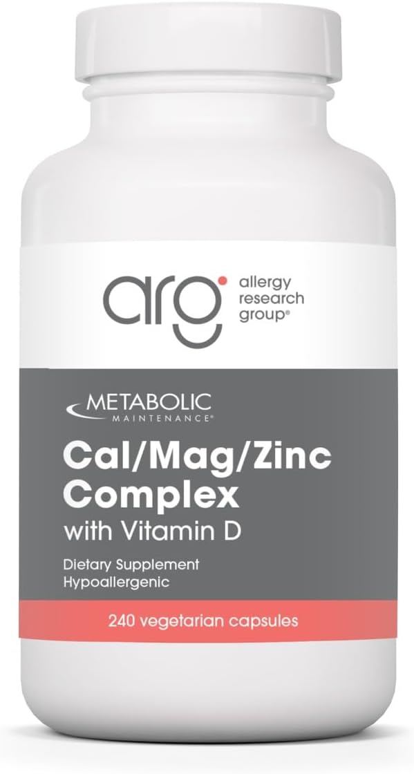 Metabolic Maintenance Cal Mag Zinc Complex with Vitamin D-3 - Higher Absorption for Bone + Heart Support (240 Capsules)
