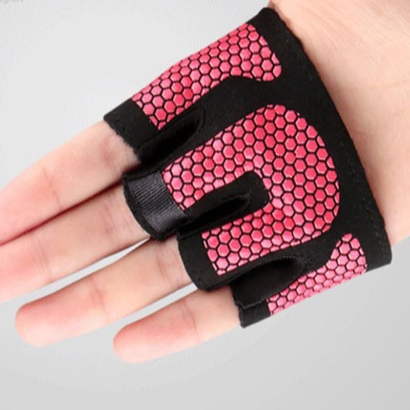 Fitness Gloves Anti-Slip Barbell Yoga Four Fingers Weightlifting Sports Nylon Gloves