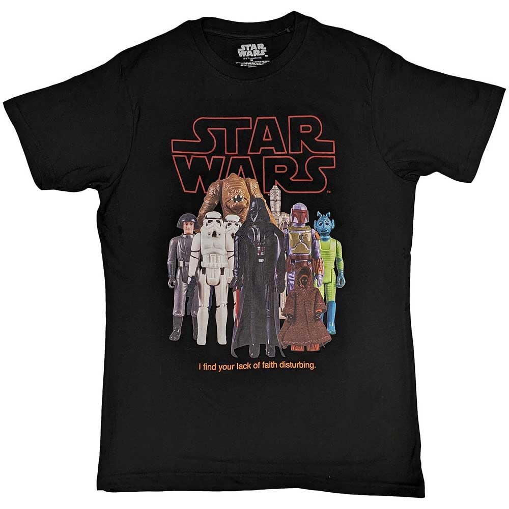 Rock Off Officially Licensed Products Men's Black Star Wars T Shirt Empire Toy Figures Official Xxl