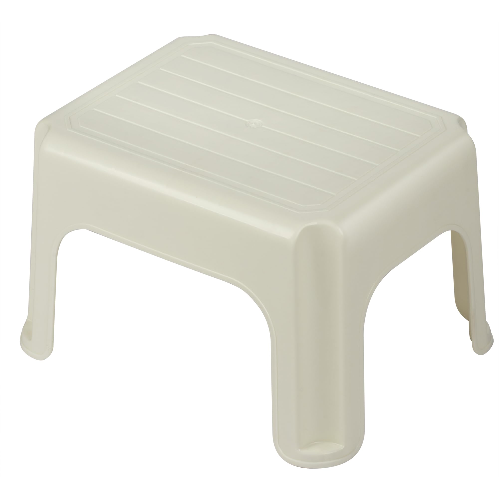 Jazooli Sturdy Step Stool for Adults & Kids, 120kg Capacity Foot, Step Up & Shower Stool - For Use in Kitchen, Bedroom, Bathroom, Caravan Steps & Mobility Aids - 35 x 27cm (Cream)