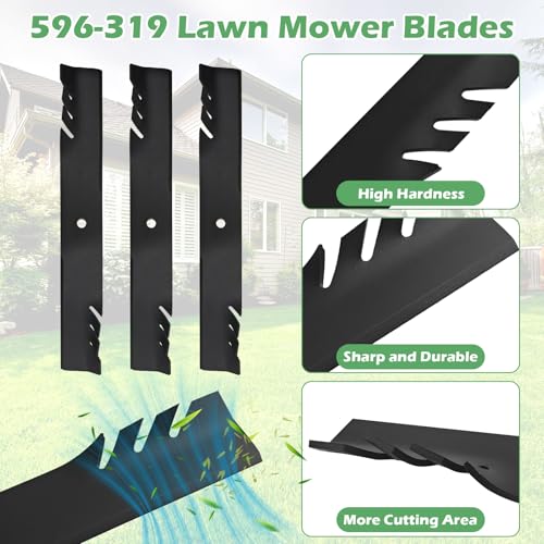 Sthovd 105-7777 Mower Blades Fits for Toro Bad Boy 60" Deck Time Cutter SS/Z Master/Grand Stand Lawn Tractors (Titan HD 1500) Exmark Lazer Z Mulching Blades 115-9649 105-7718 038-6060-00 038-6050-00 by Sthovd - Image 3