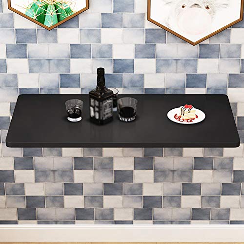 Bureau informatique mural rabattable et table à manger noire