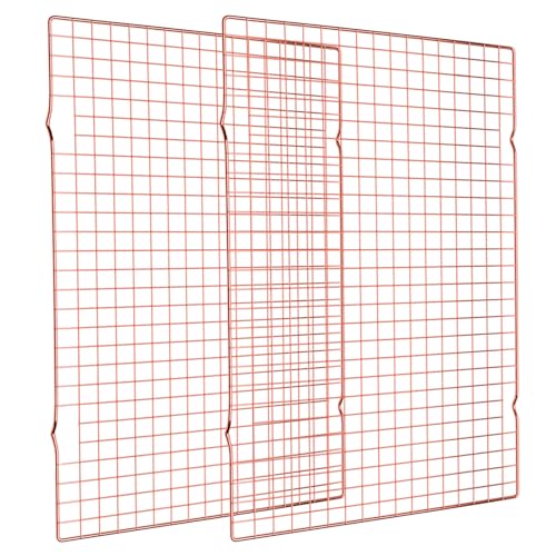 Briout Cooling Rack for Baking, 2-Pack 16x10 Inches Baking Rack, Thick Wire Cookie Rack for Cooking, Roasting, Grilling, Drying, Oven Safe, Fits Half Sheet Pan, Rose Gold by BRIOUT - Used condition - US$8.10