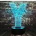 Produktbild Upinfan Kreatives Design Moderne 3D-Lampe Alphabet Buchstabe Y Mehrfarbige Taschenlampenatmosphäre Led Nachtlicht Usb Touch Kind Geschenk U. Mode