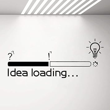 GADGETS WRAP Idea Loading Wall Decal Office Stickers Inspire Motivational Vinyl Wall Sticker