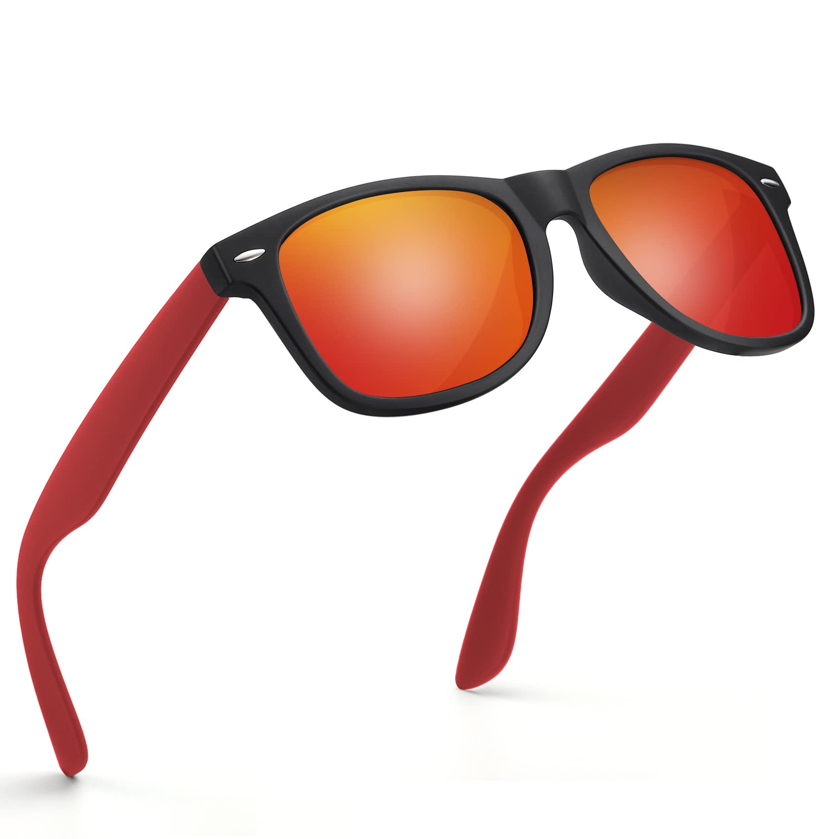 wearPro Sonnenbrille-Herren-Damen-Polarisiert-Rechteckig-Sonnenbrillen Unisex Retro Klassische Vintage Polarisierte Brille UV400 Schutz Classic Sunglasses Eckig für Fahren