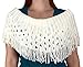 Peach Couture Warm Bohemian Crochet Hand Knitted Fringe Infinity Loop Scarf Wrap