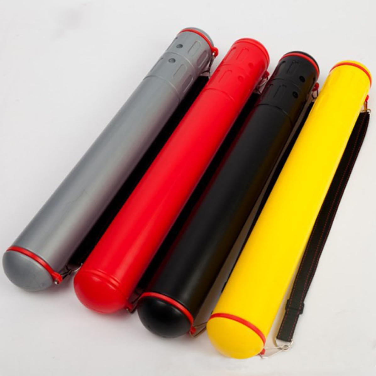 Vaguelly Plastic Storage Tube for Artwork and Plans with Stretchable Length and Lightweight Design, Silver Telescopic Drawing Tube for Art Supplies Storage and Transport Random Color