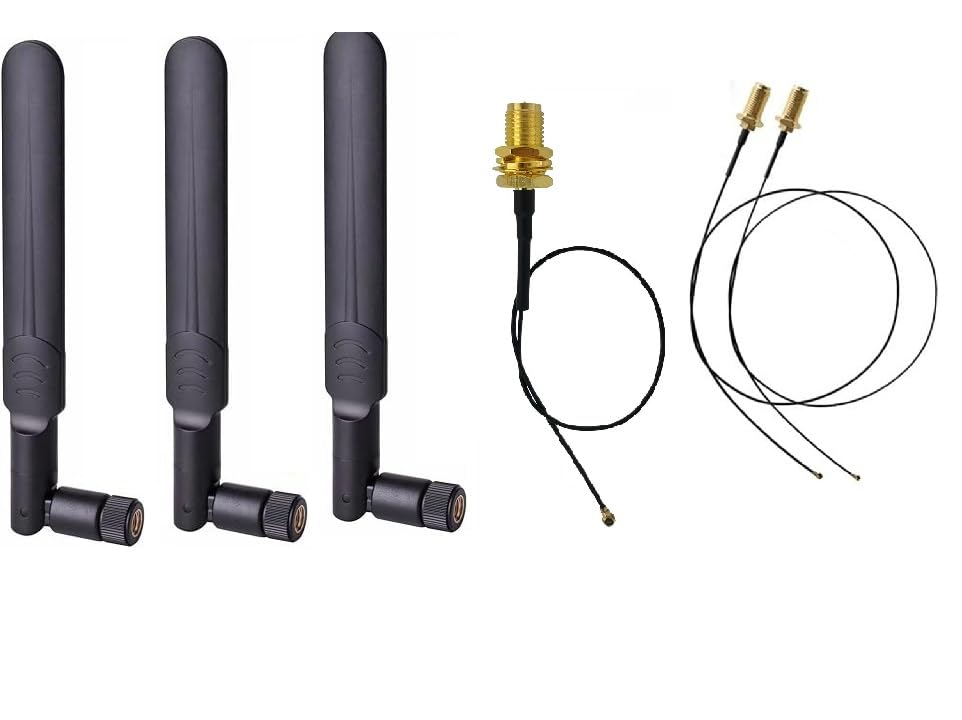 NBR LTE Flat WiFi RP SMA MOV Whip Antenna Wireless Rubber Duck 3G 4G 5G Dipole Wide Band 6dbi 700-2700Mhz Omni Directional Antenna with UFL/IPEX Cable 30cm-3Pc.-picture-28