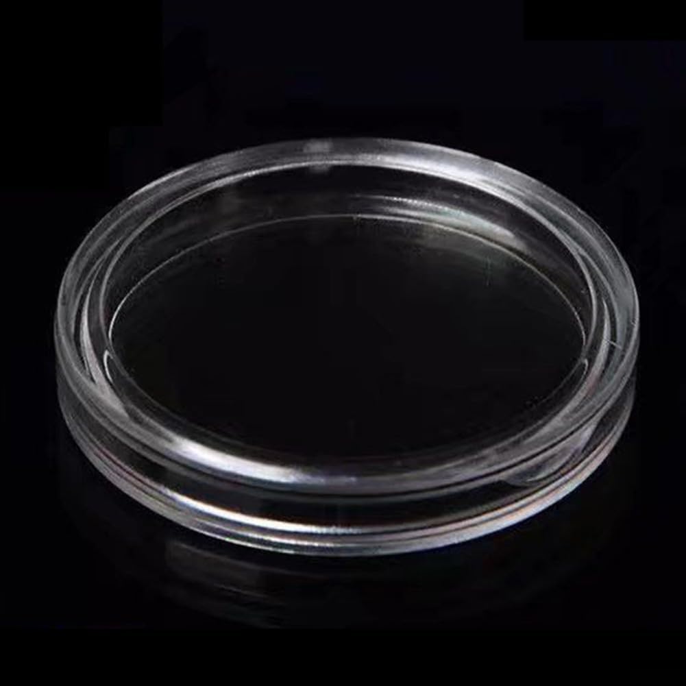 100 Pack Clear Coin Capsules 40mm Inner Diameter Plastic Coin Holders for Storage Display Case Round Token Protectors Numismatic Supply Accessories