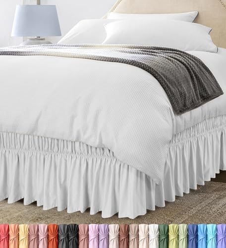 Utopia Bedding Twin Elastic Bed Ruffle - Easy Wrap Around Ruffle...
