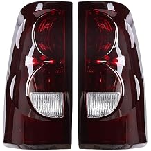 Boine Tail Light Compatible With 2003-2006 Chevy Silverado 1500 2500 3500 GMC Sierra 1500 2500 Driver and Passenger Side Rear Light Brake Lamps OE Red Smoke Lens