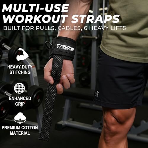 Sangles de levage robustes contre la fatigue des mains en musculation - 3