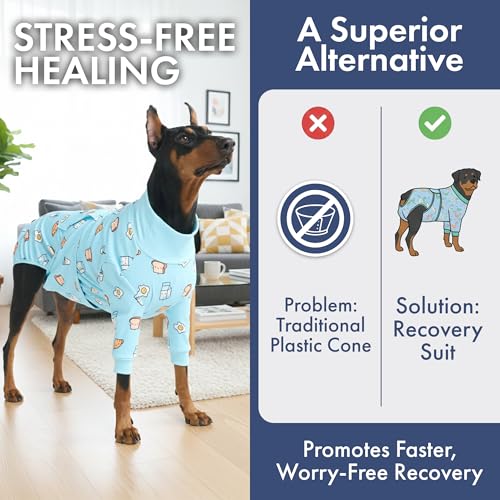 Image of Spark Paws Dog Recovery Suit - Surgical Onesie After Surgery, Male & Female