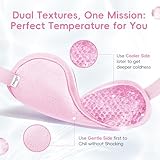 NEWGO Cooling Eye Mask for Puffy Eyes, Reusable Hot Cold Therapy Gel Cold Eye Mask for Migraine, Headache, Dark Circles, Dry Swollen Eyes, Sinus Pain-Light Pink - Image 3
