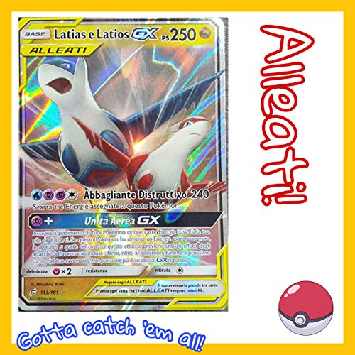 Carta Singola Pokemon - Latias e Latios GX 113/181 - Holo - Gioco di Squadra - Italiano