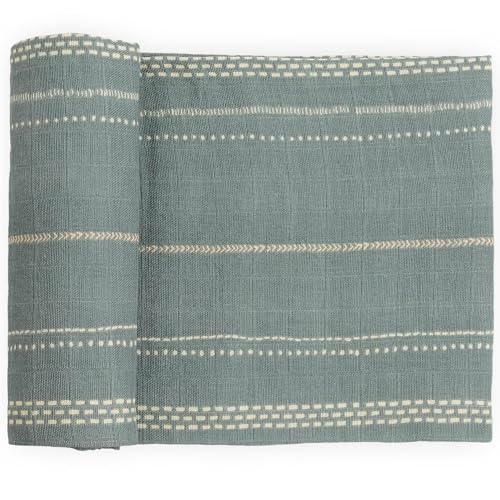 Image of Little Unicorn Muslin Swaddle Blanket for Newborns & Infants | Soft & Breathable Fabric | Baby Blanket for Swaddling, Nursing, Shower Gifts (Stillwater Stitch)