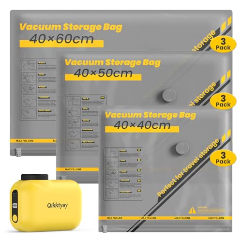 Sacchetti Sottovuoto Vestiti Con Pompa Senza Fili, 9 Pezzi Buste