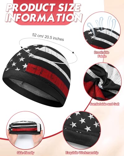 Image of 9 Pcs Cooling Skull Cap Camo Liner Sweat Wicking Lightweight Cycling Cap Running Hat for Men Women