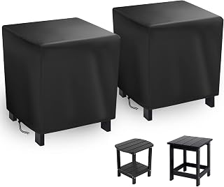 2 Pack Small Side Table Cover for 19 Inch Patio Table
